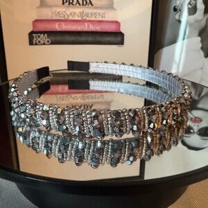 Glamorous Silver Crystal Headband